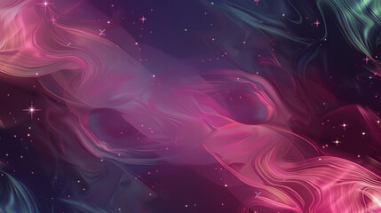 Galactic Dreamscape: Pink Hues in Holographic Realm