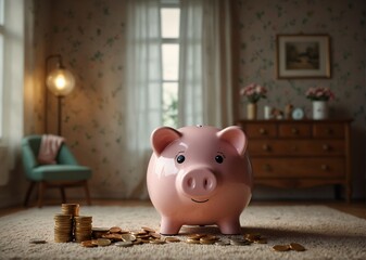 Piggy bank. Generative AI	