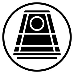 space capsule glyph icon