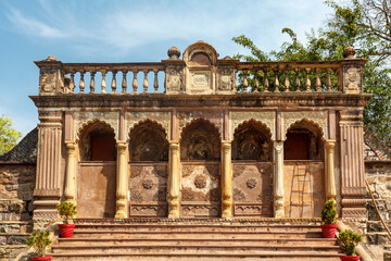 Fototapeta premium Facade of Jhansi fort in Jhansi, Budelkhand, Uttar Pradesh, India, Asia