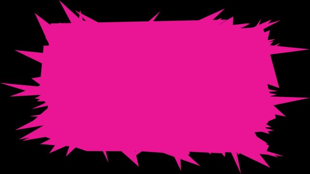 An abstract splatter border motion graphic background.