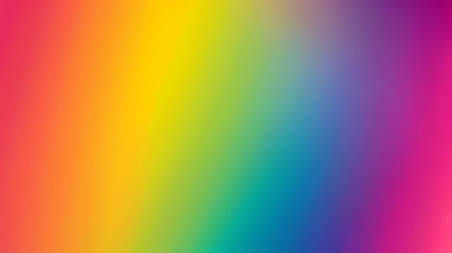Colorful rainbow gradient blurred background, abstract design representing diversity, unity, and positivity, vibrant and eye-catching.