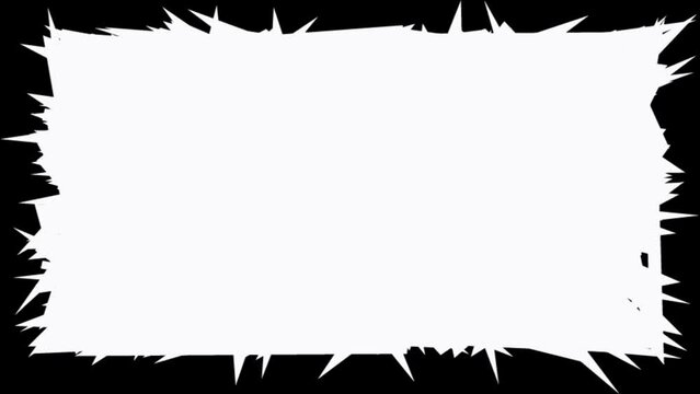 An abstract splatter border motion graphic background.