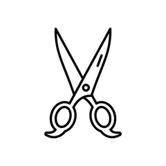 Fototapeta premium Open Hair Scissors vector icon