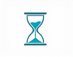 hourglass icon, vector image on white background, logo