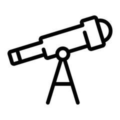 telescope line icon