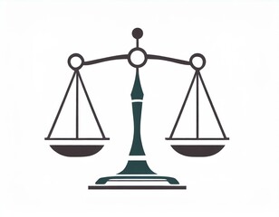 scales icon, vector image on white background, logo