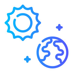 cosmic radiation gradient icon
