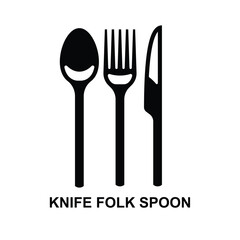 knife folk and spoon cutlery set icon. Cooking icon isolated on background vector illustration.