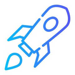 rocket gradient icon