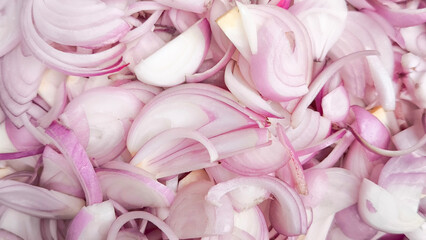 Sliced shallots for cooking ingredients