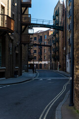 London Laneway with old cobblestone streets