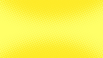 Superhero pop art background in lemon yellow color in retro comic book style, fun dotted background, vector illustration eps10