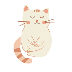 Vector illustration, kitten sleeping, cat sleeping
cats in different poses, cute, fluffy, brown, vector illustration	