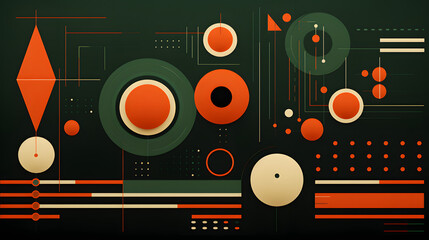 Obraz premium Digital technology geometric lines abstract background