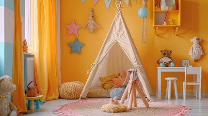 Cozy Kids Room with Play Tent