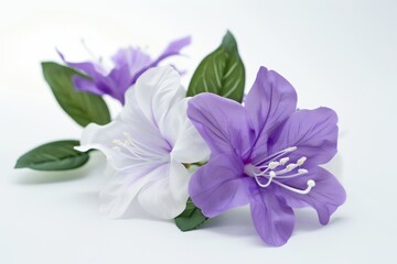 lovely Azalea 3d flowers on white background