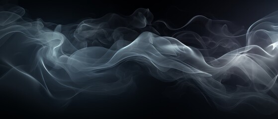 Obraz premium Abstract swirl of smoke on dark, mysterious overlay