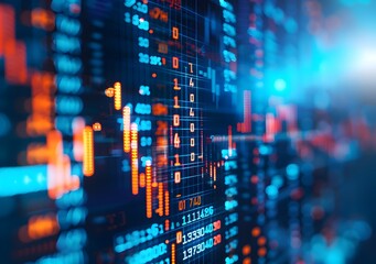 Obraz premium Dynamic Financial Data Visualization for Market Analysis and Investment Decisions