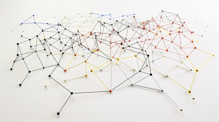 Team business support structure or unity and teamwork concept as a group of diverse links united together in strength and solidarity representing belonging or inclusion.