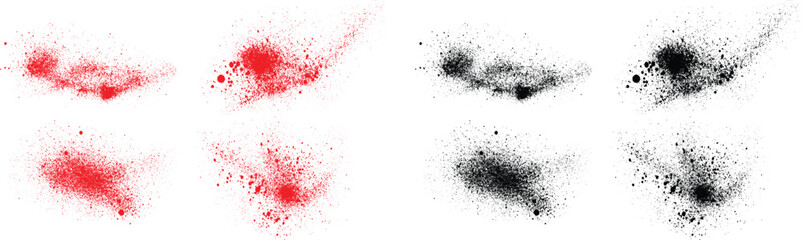 Vector grungy brush stroke. Red and black color grunge brush stroke blood vector illustration