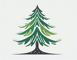 Fototapeta premium spruce icon, vector image on white background, logo, christmas tree