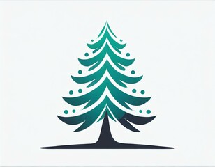 Obraz premium spruce icon, vector image on white background, logo, christmas tree