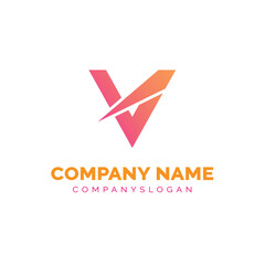 Letter V logo design, vector logo design 
