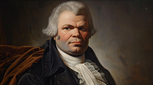 close up Georges Danton vintage style with copy space.