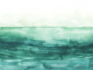 Watercolor texture with a smooth gradient of green and blue, resembling a calm sea