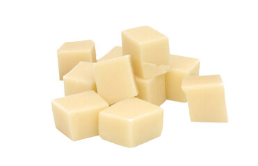 Cubes de fromage pour l'apéritif / Fond transparent