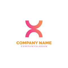 Letter X logo design, vector logo design 