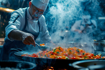 Professional Chefs Passionate Gourmet Dish for Corporate Success