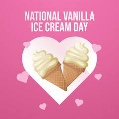 vector graphic of National Vanilla Ice Cream Day ideal for National Vanilla Ice Cream Day celebration.