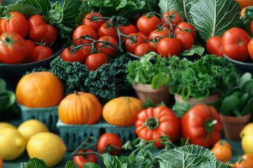 Natural organic products for menu poster template.