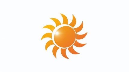 Naklejka premium Logo representing solar energy on a white background