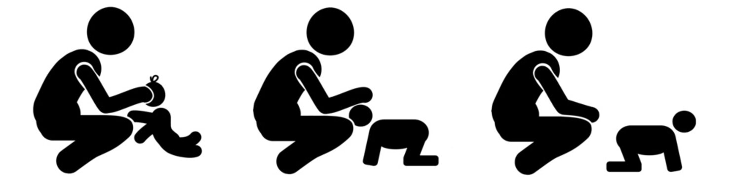 recommend clip art: Collection of stick figures with different poses, human icon bambino ragazzino neonato