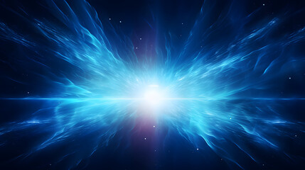 Fototapeta premium Digital blue glowing high energy plasma force field in space poster background