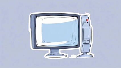 flat illustration vector computer icon