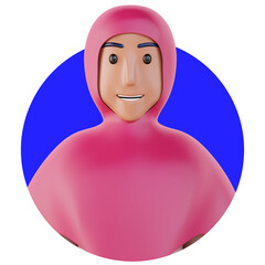 3d hijab character