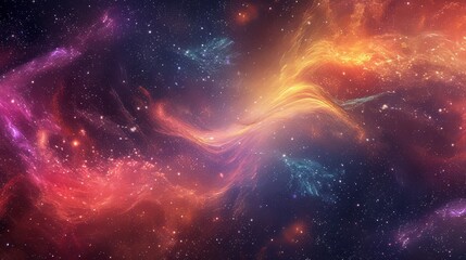 Fototapeta premium a cosmic galaxy texture background with swirling stars and vibrant interstellar hues 