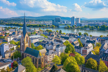 Beautiful aerial view of the city Bonn 