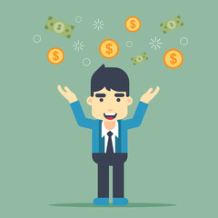 business man with money