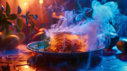 Colorful salad with water splash for food or event designs