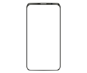 Smartphone mockup white screen. mobile phone Isolated on White Background.