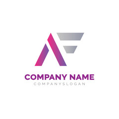 Letter AF logo design, vector logo design 