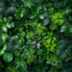 a close up of a bunch of green plants and leaves