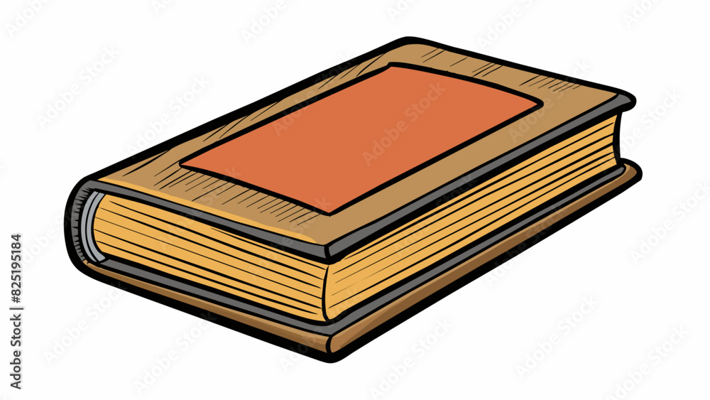 Poster A basic book This rectangular object has a cover made of thick slightly rough paper. The front cover has a title and the name of the author while the. Cartoon Vector.