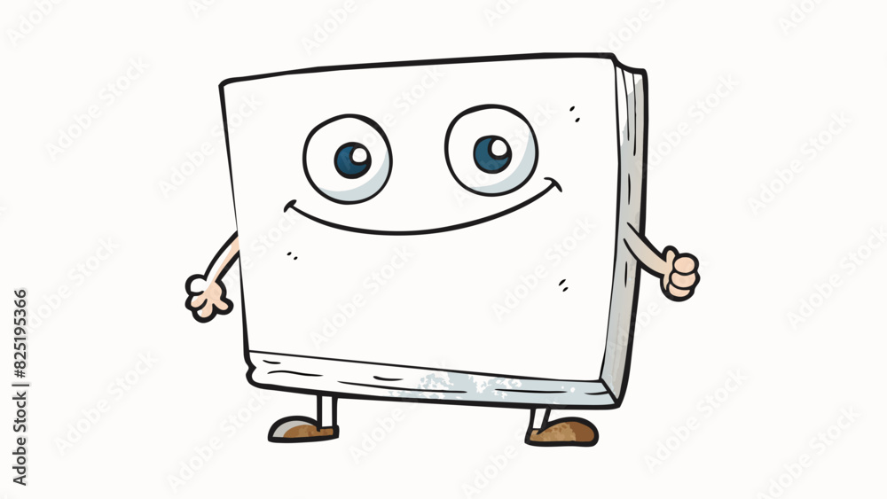 Poster A blank sheet of paper completely devoid of any markings or scribbles. A pure whiteness signifies nothing written or drawn.. Cartoon Vector.