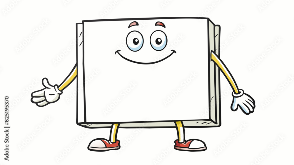 Aufkleber A blank canvas white and featureless waiting to be filled with color and meaning.. Cartoon Vector.